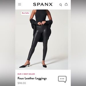 Spanx leather leggings